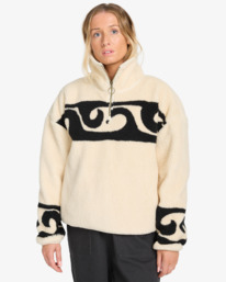 1 Dont You - Pullover mit Reißverschlusskragen für Frauen Weiss EBJPF00119 Billabong