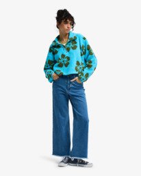 1 Holiday Cropped - Half Zip Fleece for Women Blue EBJPF00123 Billabong