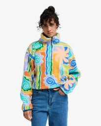 0 Holiday Cropped - Half Zip Fleece for Women Multi EBJPF00123 Billabong