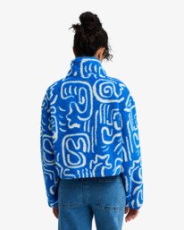 2 Holiday Cropped - Fleece met Halve Rits voor Dames Blue EBJPF00123 Billabong