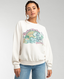 0 Here We Go - Sudadera para Mujer Blanco EBJSF00111 Billabong