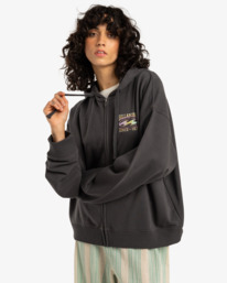 0 Nices Vibes - Sudadera con capucha y cremallera para Mujer Negro EBJSF00163 Billabong