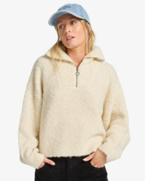 0 Lost Heaven - Half Zip Jumper for Women White EBJSW00135 Billabong