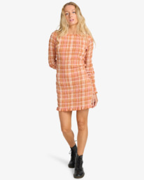 1 Check Me Out - Mini Dress for Women Brown EBJWD00160 Billabong