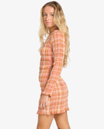 3 Check Me Out - Mini Dress for Women Brown EBJWD00160 Billabong