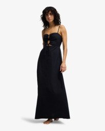 1 Lima Mini Maxi - Linen Blend Dress for Women Black EBJWD00191 Billabong