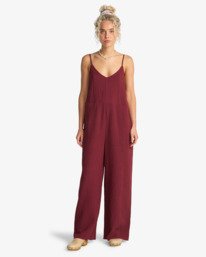 1 Only In Dreams - Combinaison &eacute;vas&eacute;e &agrave; la jambe pour Femme Rouge EBJWO03006 Billabong