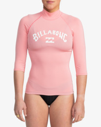 0 Tropic Surf - Short Sleeves UPF 50 Surf T-Shirt for Women Pink EBJWR03019 Billabong