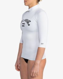 1 Tropic Surf - Maglietta da surf UPF 50 a maniche corte da Donna White EBJWR03019 Billabong