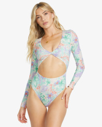 0 Wave Haze - Bañador entero de manga larga para Mujer Azul EBJWR03028 Billabong