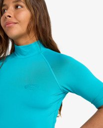 3 Tropic Surf - Short Sleeves Surf T-Shirt for Women Blue EBJWR03041 Billabong