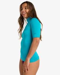 1 Tropic Surf - Short Sleeves Surf T-Shirt for Women Blue EBJWR03041 Billabong