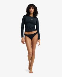 1 Crop Lycra - Long Sleeve Cropped Rash Vest for Women Black EBJWR03051 Billabong