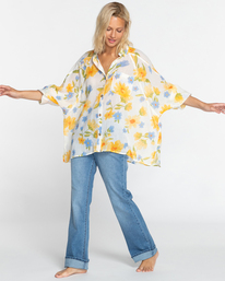 2 Isabel - Camicia a Maniche Lunghe da Donna White EBJWT00110 Billabong