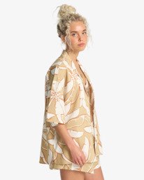 2 Beach Side - Camisa de manga curta para Mulher Marrom EBJWT00121 Billabong