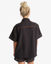 2 Summers End - Camisa de manga corta para mujer Negro EBJWT00126 Billabong
