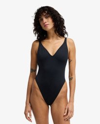 0 Sol Searcher Deep V - Hoog uitgesneden Eendelig Badpak voor Dames Black EBJX100116 Billabong
