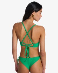 2 Sol Searcher Lace Up Trilet - Full Coverage Bikini Top for Women Green EBJX300119 Billabong