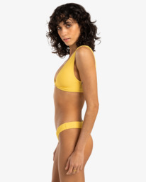 3 Tanlines - Top de bikini de cobertura media para Mujer Amarillo EBJX300120 Billabong