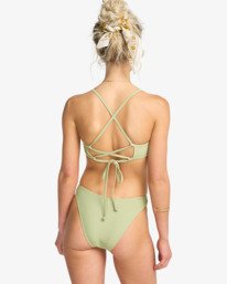 2 Tanlines Lace Up - Full Coverage Bikini Top for Women Green EBJX300121 Billabong