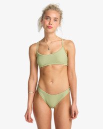 0 Tanlines Lace Up - Full Coverage Bikini Top for Women Green EBJX300121 Billabong