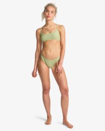 1 Tanlines Lace Up - Full Coverage Bikini Top for Women Green EBJX300121 Billabong