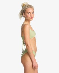 3 Tanlines Lace Up - Full Coverage Bikini Top for Women Green EBJX300121 Billabong