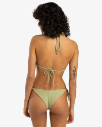 3 Tanlines - Top de bikini con cobertura reducida para Mujer Verde EBJX300124 Billabong