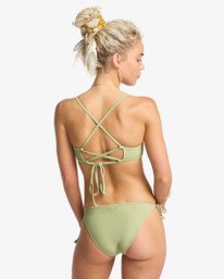 0 Tanlines Tie Side Tropic - Medium Coverage Bikini Bottoms for Women Green EBJX400139 Billabong