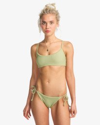 1 Tanlines Tie Side Tropic - Medium Coverage Bikini Bottoms for Women Green EBJX400139 Billabong