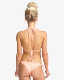 0 Tanlines Tie Side Tanga - Skimpy Coverage Bikini Bottoms for Women Pink EBJX400142 Billabong