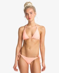 1 Tanlines Tie Side Tanga - Skimpy Coverage Bikini Bottoms for Women Pink EBJX400142 Billabong