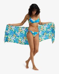 1 Wrapped Up - Beach Cover-Up Sarong Skirt for Women Blue EBJX603003 Billabong