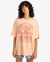 0 Beach Classics - Camiseta de manga corta para Mujer Rosa EBJZT00412 Billabong