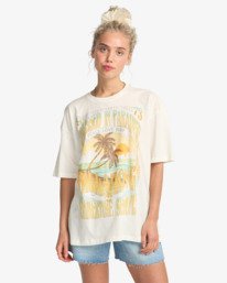 0 Sunset Mindset - Short Sleeve T-Shirt for Women White EBJZT00462 Billabong