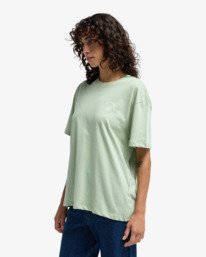 3 Paradise Calling - Camiseta de manga corta serigrafiada para Mujer Verde EBJZT00465 Billabong