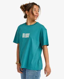 3 In The Beyond - Short Sleeve T-Shirt for Women Green EBJZT00469 Billabong