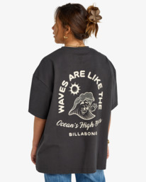 1 The Great Waves - T-Shirt à manches courtes pour Femme Noir EBJZT00475 Billabong
