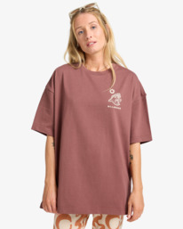 0 The Great Waves - Short Sleeve T-Shirt for Women Brown EBJZT00475 Billabong