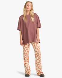 2 The Great Waves - Short Sleeve T-Shirt for Women Brown EBJZT00475 Billabong