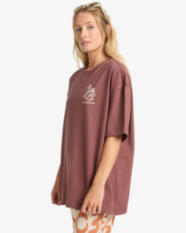 3 The Great Waves - Short Sleeve T-Shirt for Women Brown EBJZT00475 Billabong