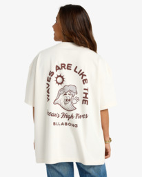 1 The Great Waves - T-Shirt à manches courtes pour Femme Blanc EBJZT00475 Billabong