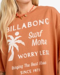 4 Jumps In Water - Short Sleeve T-Shirt for Women Brown EBJZT00480 Billabong