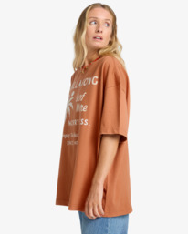 3 Jumps In Water - Short Sleeve T-Shirt for Women Brown EBJZT00480 Billabong