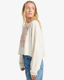 3 Ana Aguila - T-shirt met Lange Mouwen voor Dames White EBJZT00490 Billabong