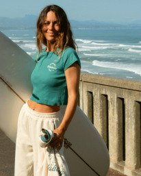 0 In The Sun - Short Sleeve T-Shirt for Women Green EBJZT00492 Billabong