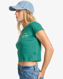 3 In The Sun - Short Sleeve T-Shirt for Women Green EBJZT00492 Billabong