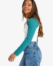 3 Beach Club - Raglan T-Shirt for Women White EBJZT00500 Billabong