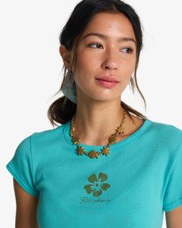 4 Every Full Moon - T-shirt court pour Femme Bleu EBJZT00563 Billabong