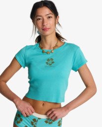 0 Every Full Moon - T-shirt court pour Femme Bleu EBJZT00563 Billabong